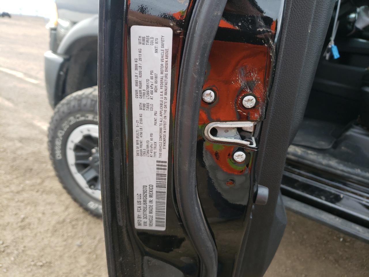Photo 10 from auction – 2021 RAM 2500 POWER with VIN 3C6TR5EJ6MG629370