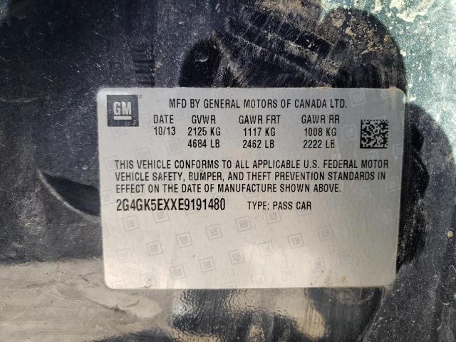 Photo 10 from auction – 2014 BUICK REGAL with VIN 2G4GK5EXXE9191480