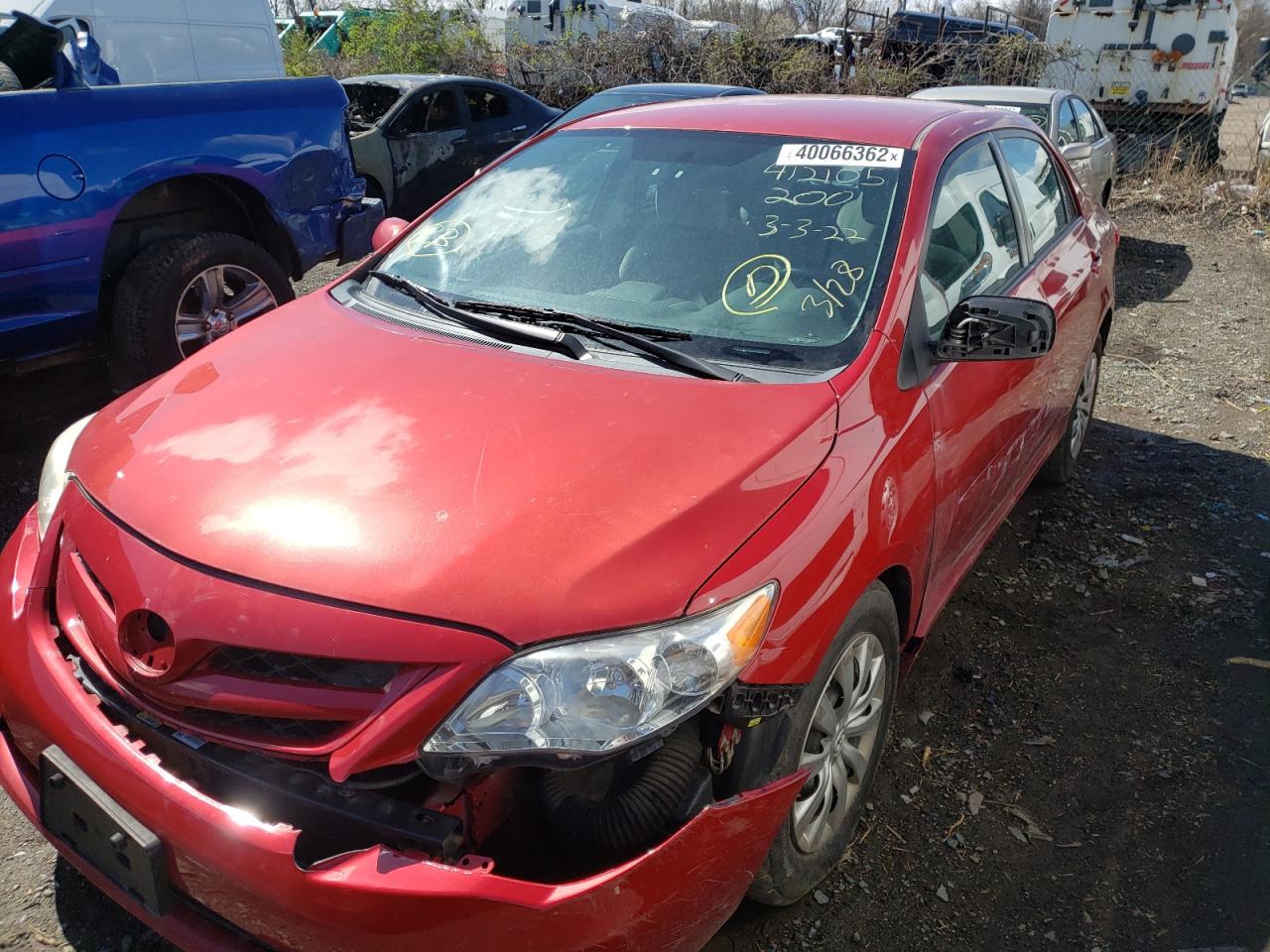 Photo 2 from auction – 2012 TOYOTA COROLLA BA with VIN 2T1BU4EE5CC856414