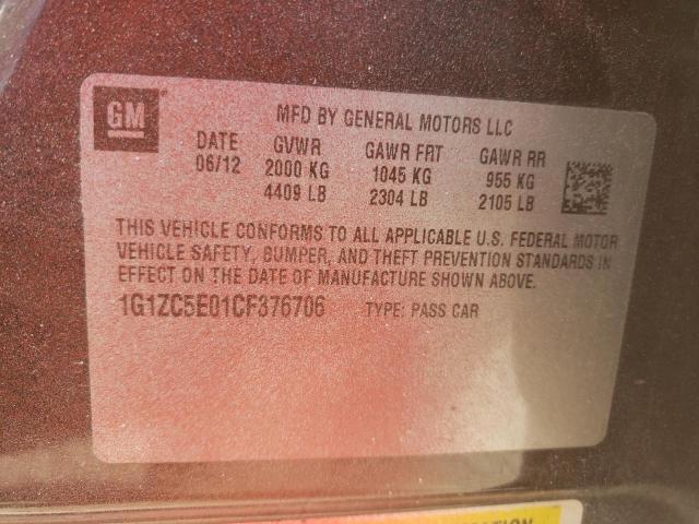 Photo 10 from auction – 2012 CHEVROLET MALIBU 1LT with VIN 1G1ZC5E01CF376706