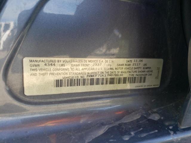 Photo 10 from auction – 2007 VOLKSWAGEN JETTA WOLF with VIN 3VWEF71K17M078630