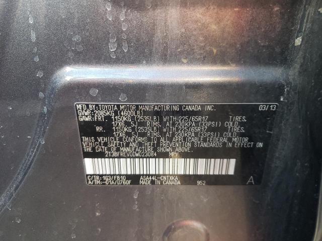 Photo 10 from auction – 2013 TOYOTA RAV4 LE with VIN 2T3BFREV0DW023084