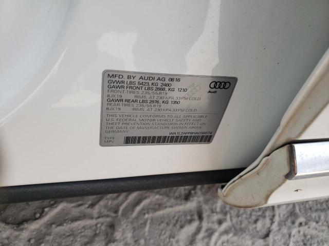 Photo 10 from auction – 2017 AUDI Q5 PREMIUM with VIN WA1L2AFP8HA038674