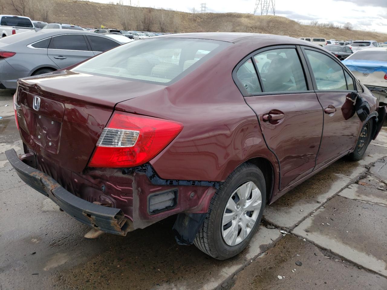Photo 4 from auction – 2012 HONDA CIVIC LX with VIN 19XFB2F5XCE345647