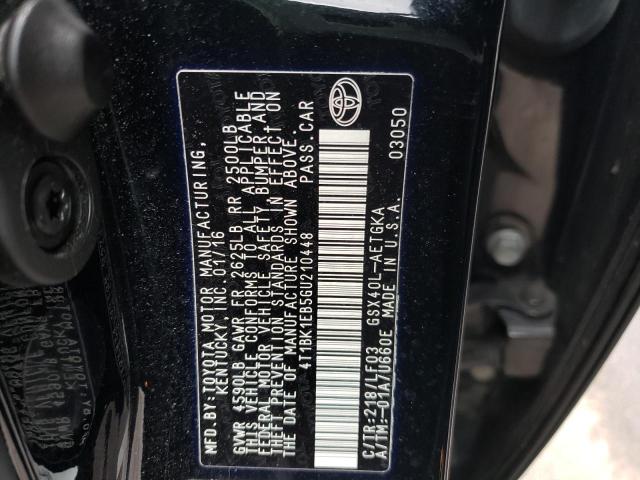 Photo 10 from auction – 2016 TOYOTA AVALON XLE with VIN 4T1BK1EB5GU210448