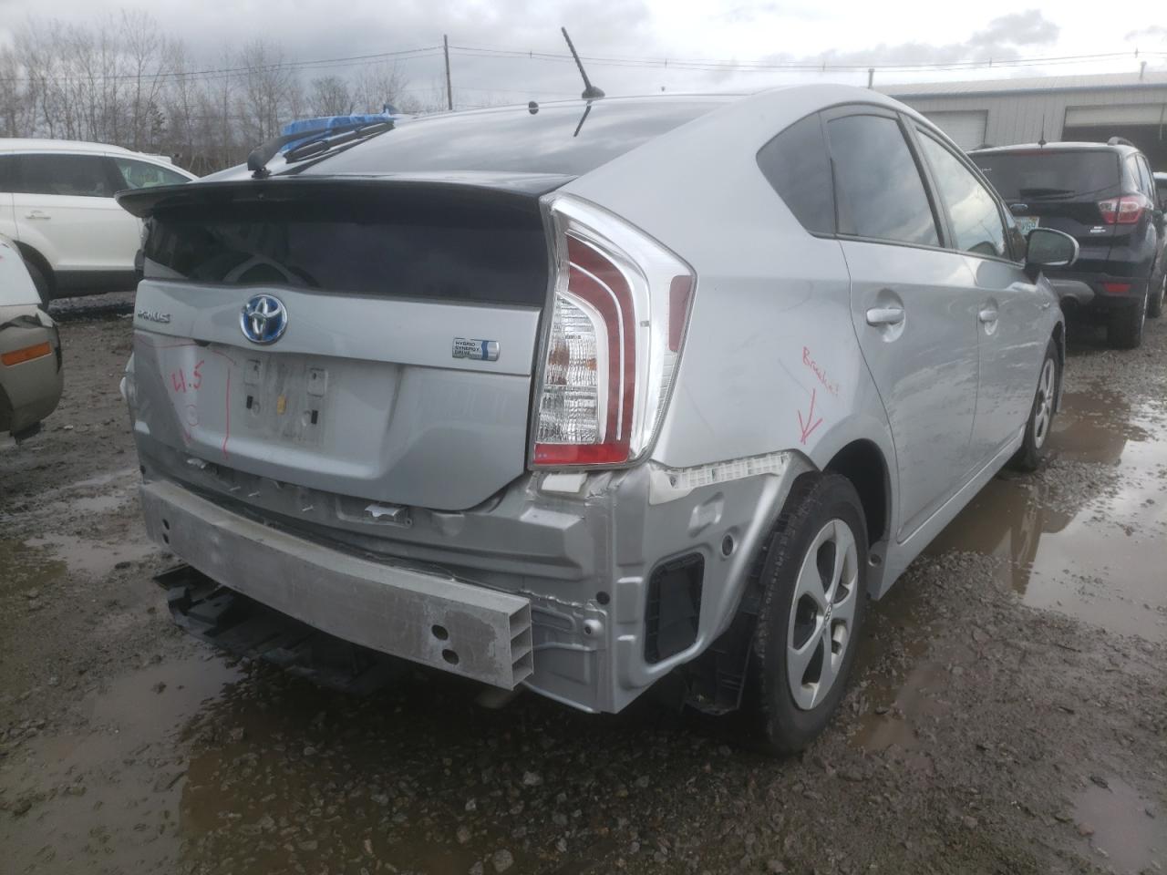 Photo 4 from auction – 2015 TOYOTA PRIUS with VIN JTDKN3DU0F0463631