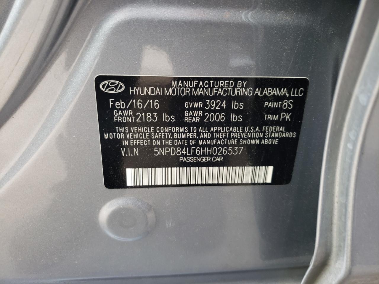 Photo 10 from auction – 2017 HYUNDAI ELANTRA SE with VIN 5NPD84LF6HH026537