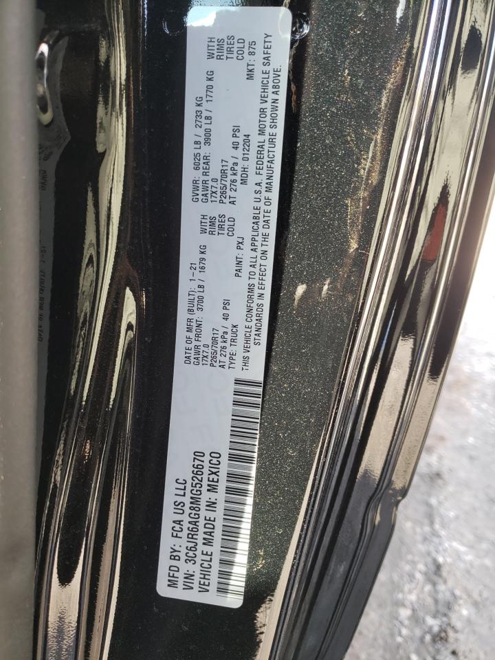Photo 10 from auction – 2021 RAM 1500 CLASS with VIN 3C6JR6AG8MG526670