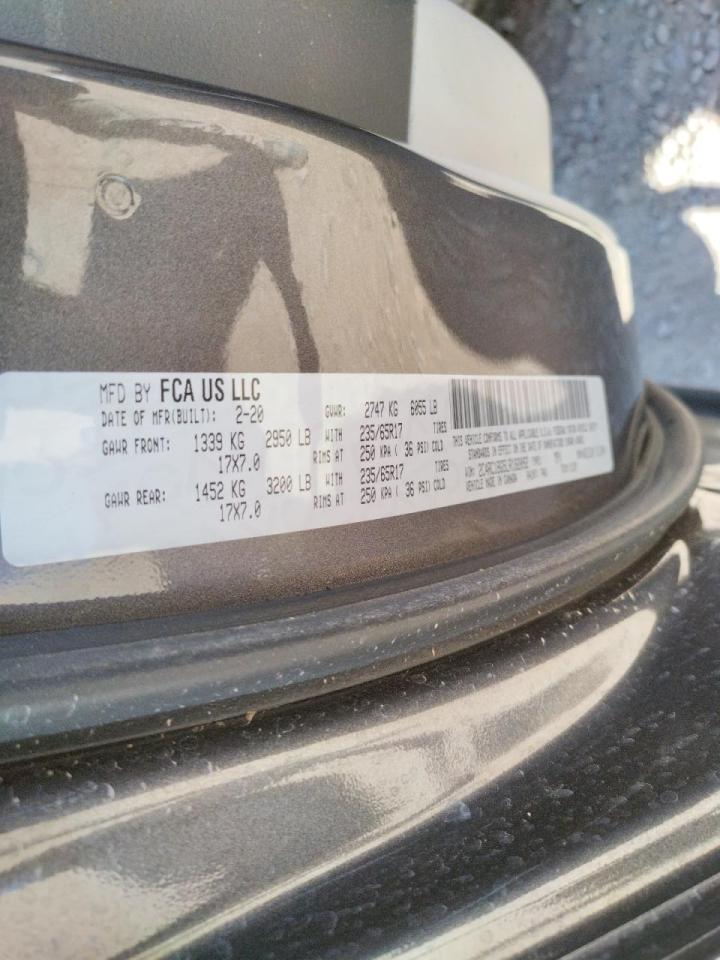 Photo 10 from auction – 2020 CHRYSLER PACIFICA T with VIN 2C4RC1BG5LR182092