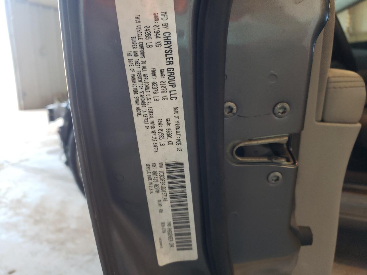 Photo 10 from auction – 2013 DODGE DART SXT with VIN 1C3CDFBA1DD137140