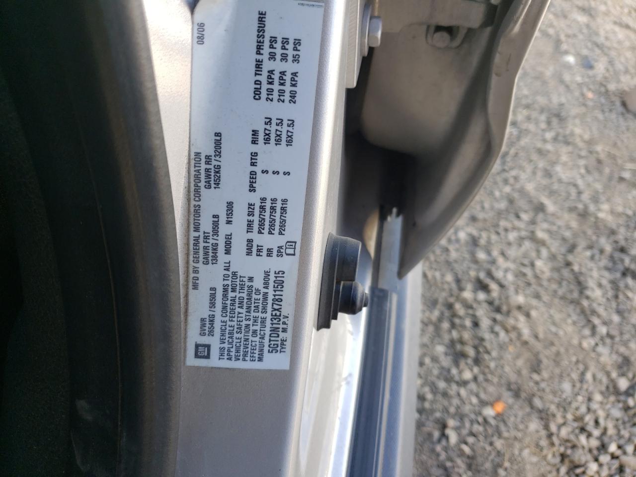 Photo 10 from auction – 2007 HUMMER H3 with VIN 5GTDN13EX78115015