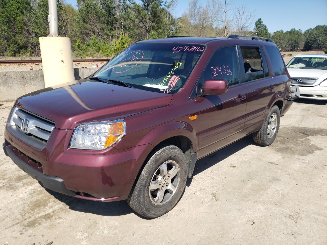 Photo 2 from auction – 2008 HONDA PILOT SE with VIN 5FNYF18398B026969