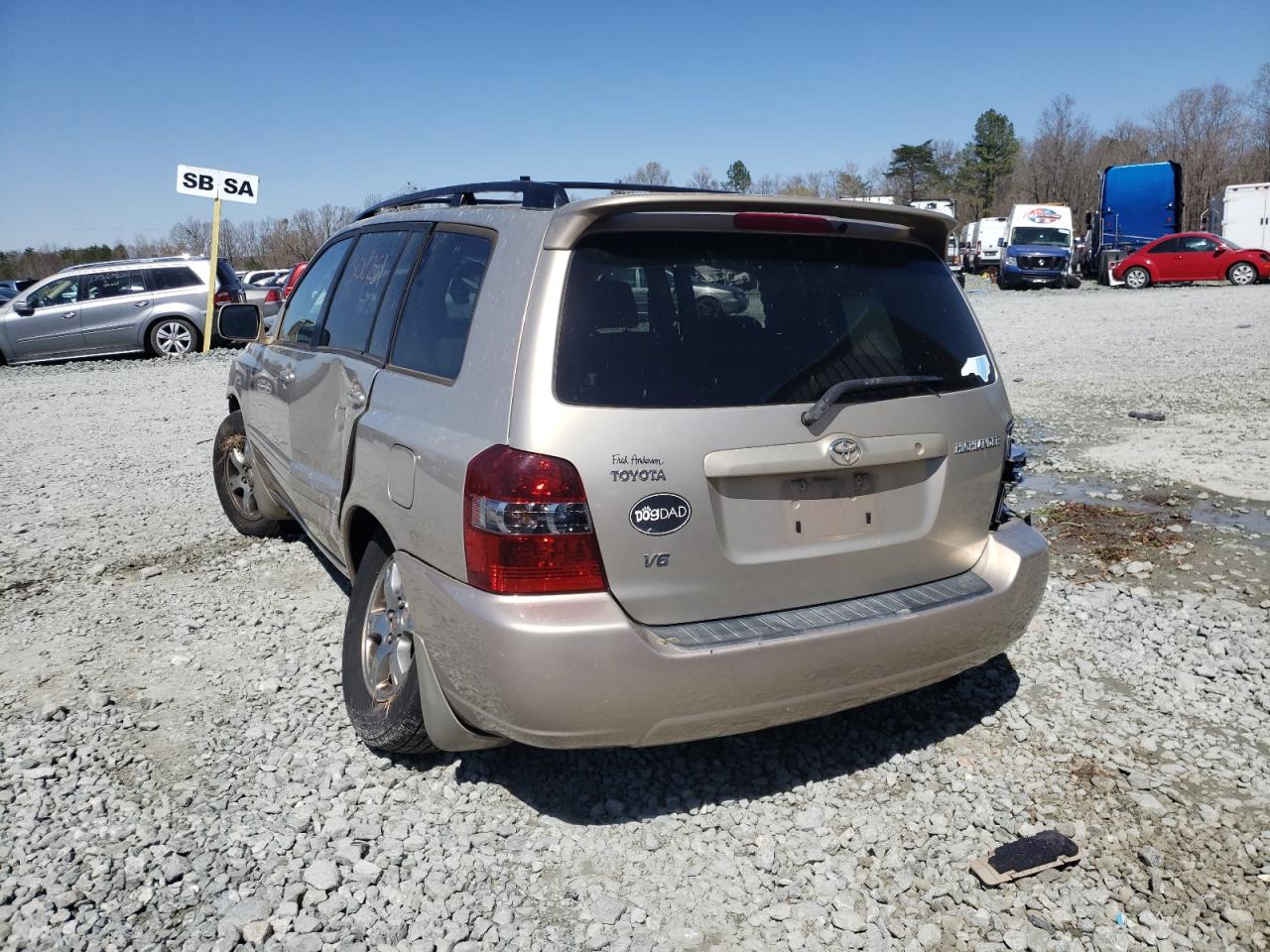 Photo 3 from auction – 2007 TOYOTA HIGHLANDER with VIN JTEGP21A270148282