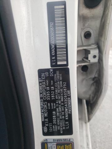 Foto 10 de la subasta – 2012 KIA RIO LX con VIN KNADM5A33C6058792