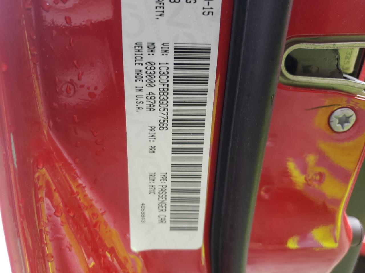 Photo 10 from auction – 2016 DODGE DART SXT with VIN 1C3CDFBB3GD577566