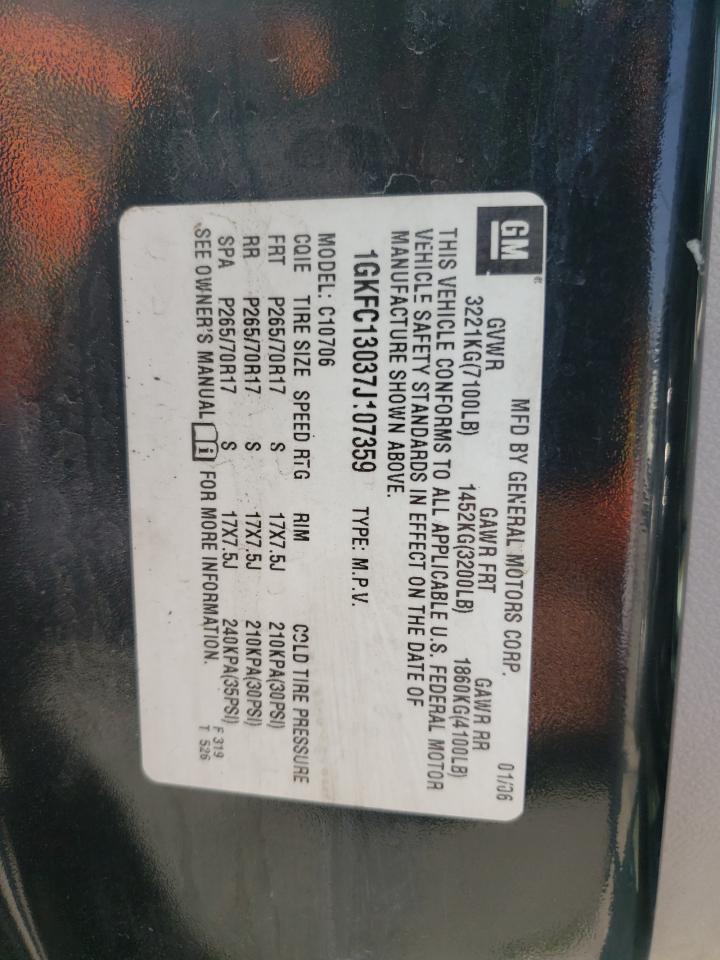 Photo 10 from auction – 2007 GMC YUKON with VIN 1GKFC13037J107359