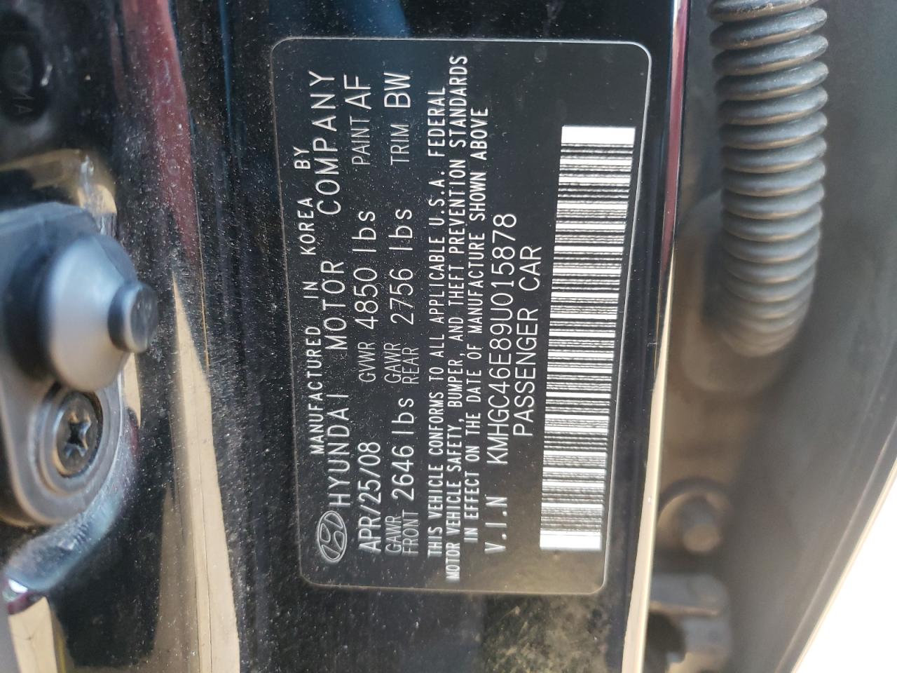 Photo 10 from auction – 2009 HYUNDAI GENESIS 3. with VIN KMHGC46E89U015878