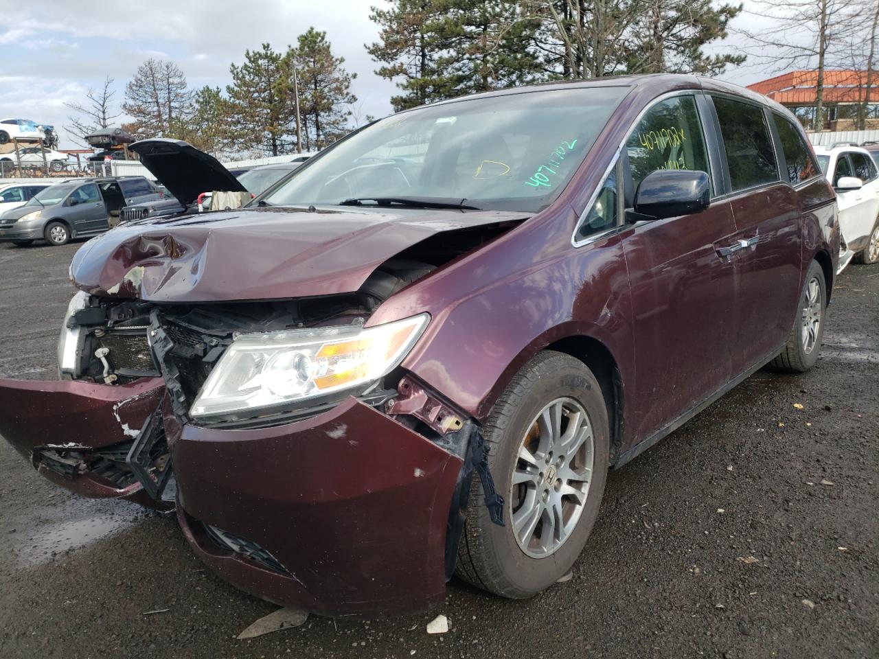 Photo 2 from auction – 2013 HONDA ODYSSEY EX with VIN 5FNRL5H65DB026492