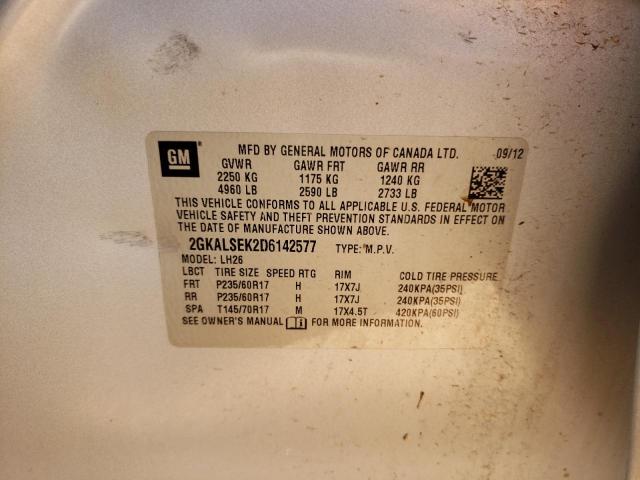 Photo 10 from auction – 2013 GMC TERRAIN SL with VIN 2GKALSEK2D6142577
