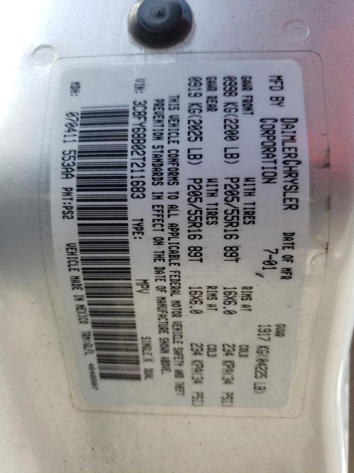 Photo 10 from auction – 2002 CHRYSLER PT CRUISER with VIN 3C8FY68B02T211683