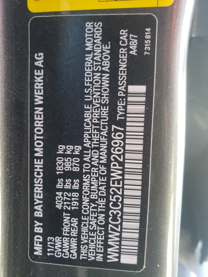 Photo 10 from auction – 2014 MINI COOPER S C with VIN WMWZC3C52EWP26967
