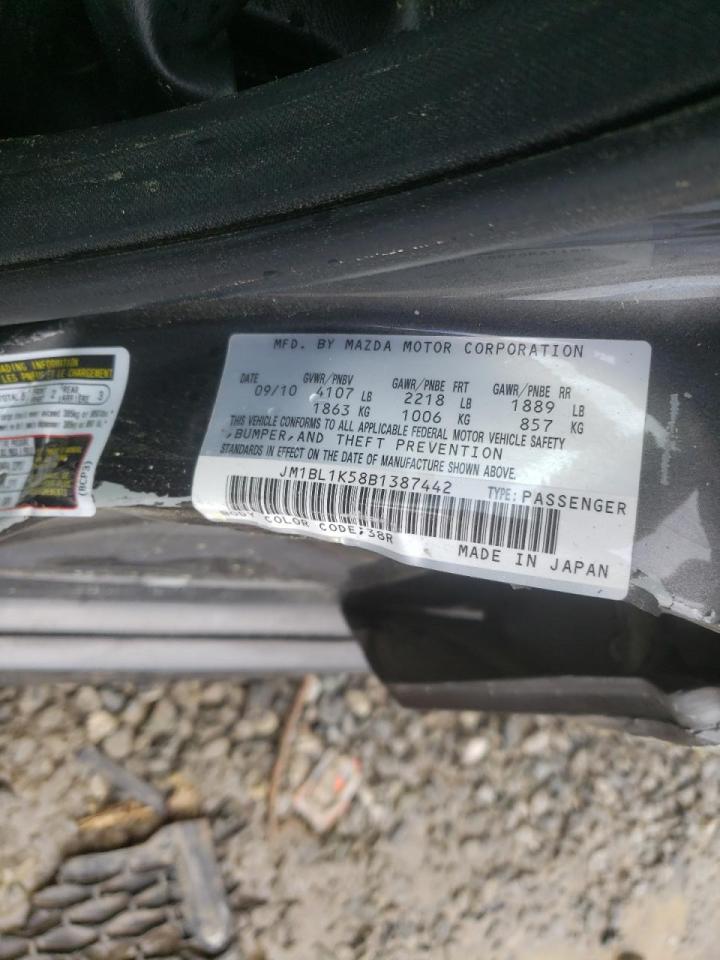 Photo 10 from auction – 2011 MAZDA 3 S with VIN JM1BL1K58B1387442