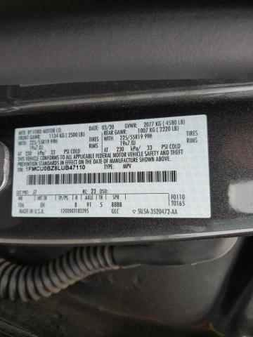 Photo 10 from auction – 2020 FORD ESCAPE SE with VIN 1FMCU0BZ8LUB47110