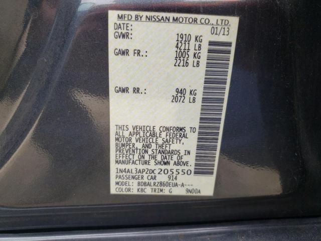 Photo 10 from auction – 2013 NISSAN ALTIMA 2.5 with VIN 1N4AL3AP2DC205550