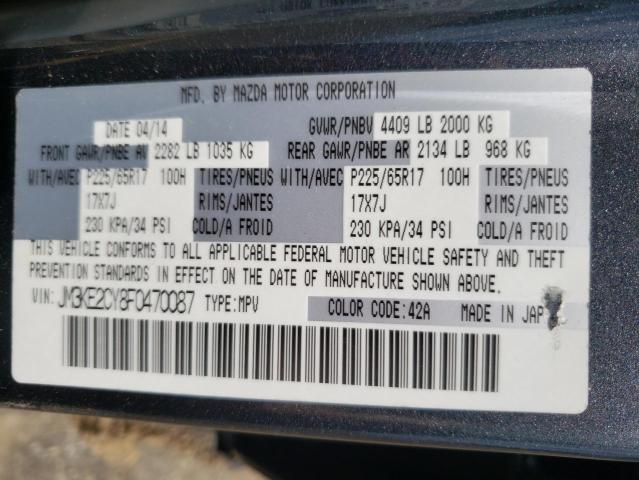 Photo 10 from auction – 2015 MAZDA CX-5 TOURI with VIN JM3KE2CY8F0470087