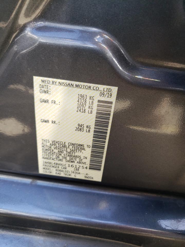 Photo 10 from auction – 2020 NISSAN ALTIMA S with VIN 1N4BL4BVXLC161254