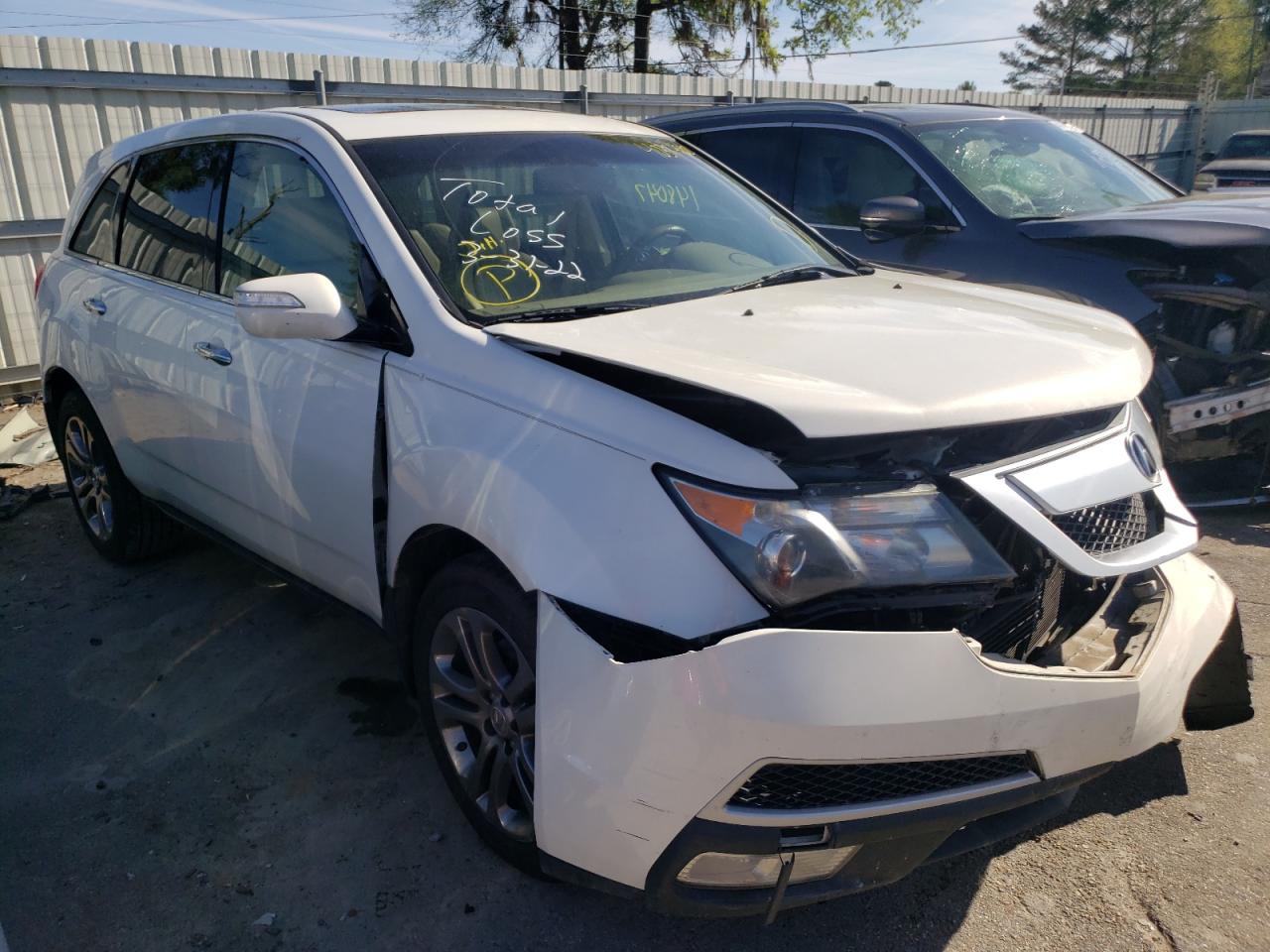 ACURA MDX 2012 with VIN 2HNYD2H27CH509716 - Photo from auction