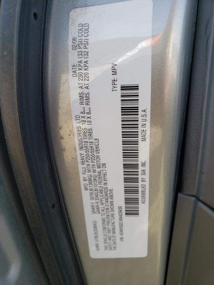 Photo 10 from auction – 2006 SUBARU B9 TRIBECA with VIN 4S4WX82C464429439