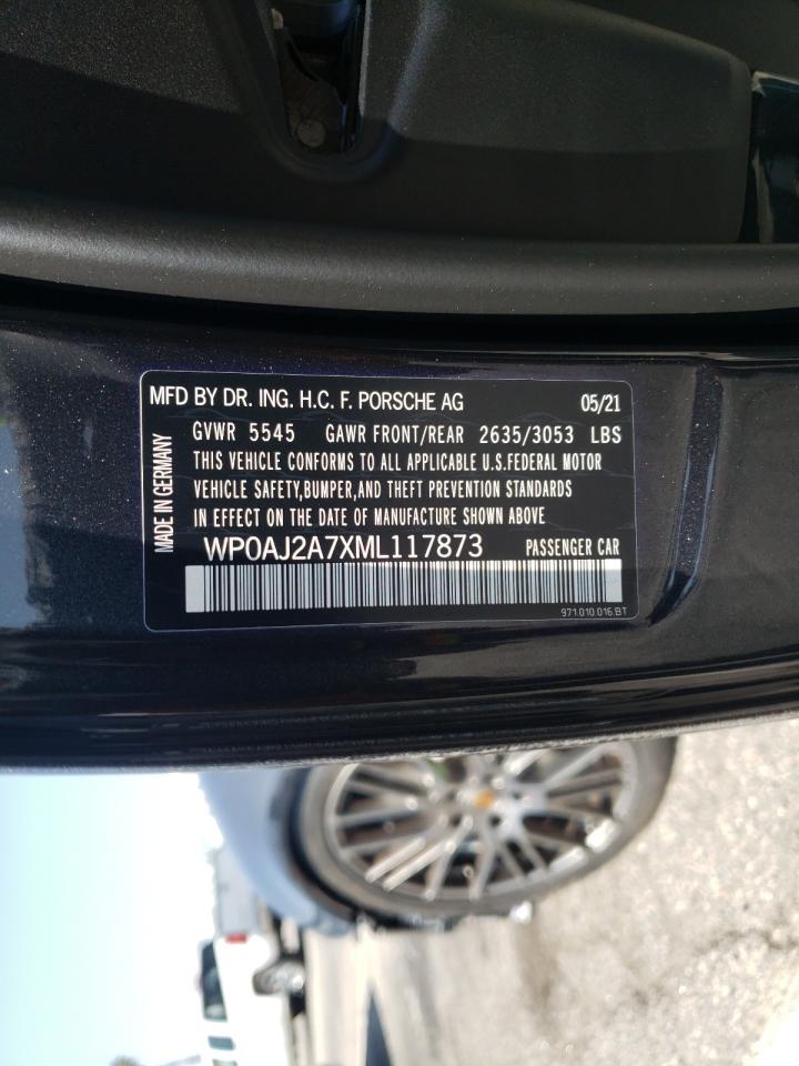 Photo 10 from auction – 2021 PORSCHE PANAMERA B with VIN WP0AJ2A7XML117873