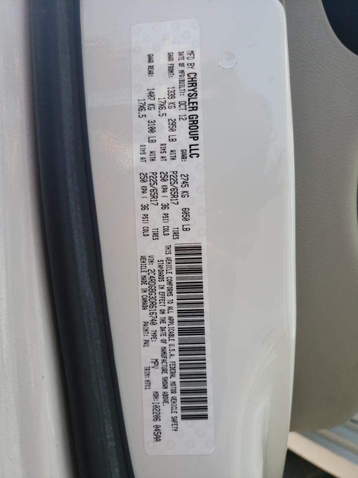 Photo 10 from auction – 2013 DODGE GRAND CARA with VIN 2C4RDGBG3DR616740