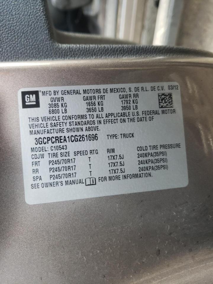Photo 10 from auction – 2012 CHEVROLET SILVERADO with VIN 3GCPCREA1CG261696