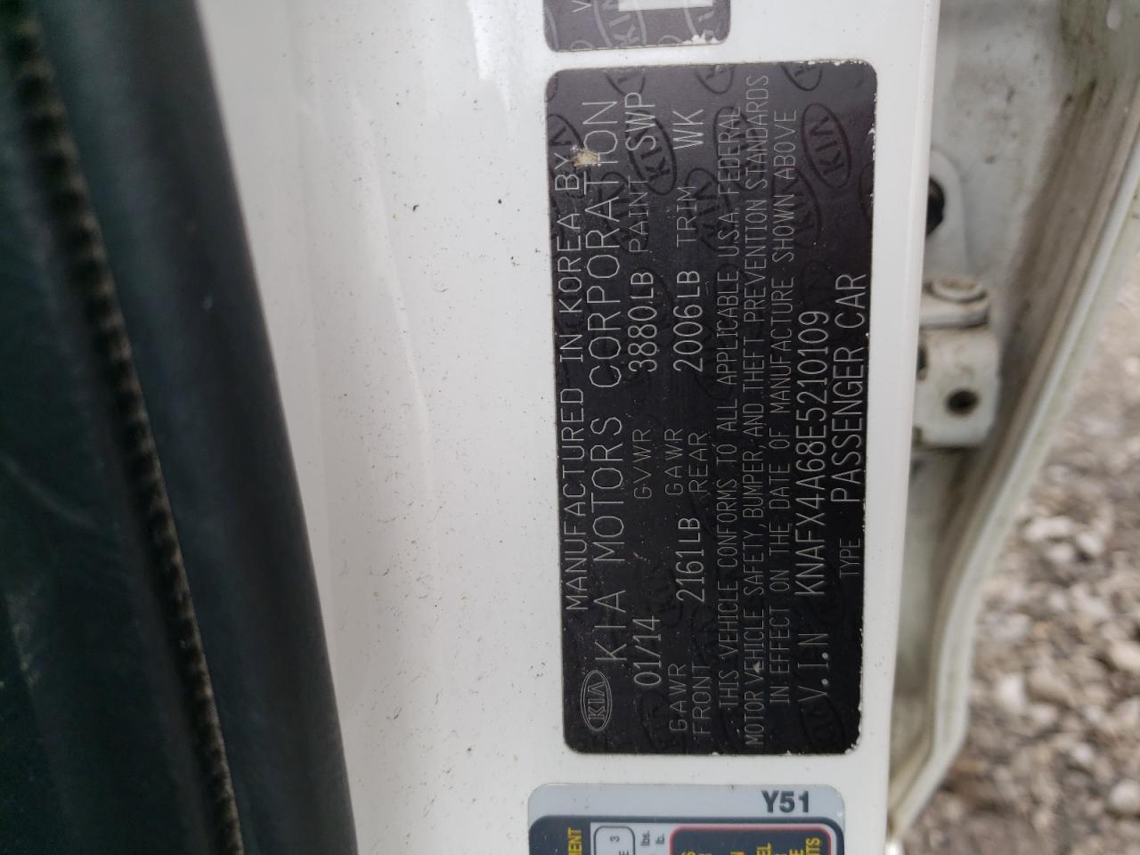 Photo 10 from auction – 2014 KIA FORTE LX with VIN KNAFX4A68E5210109