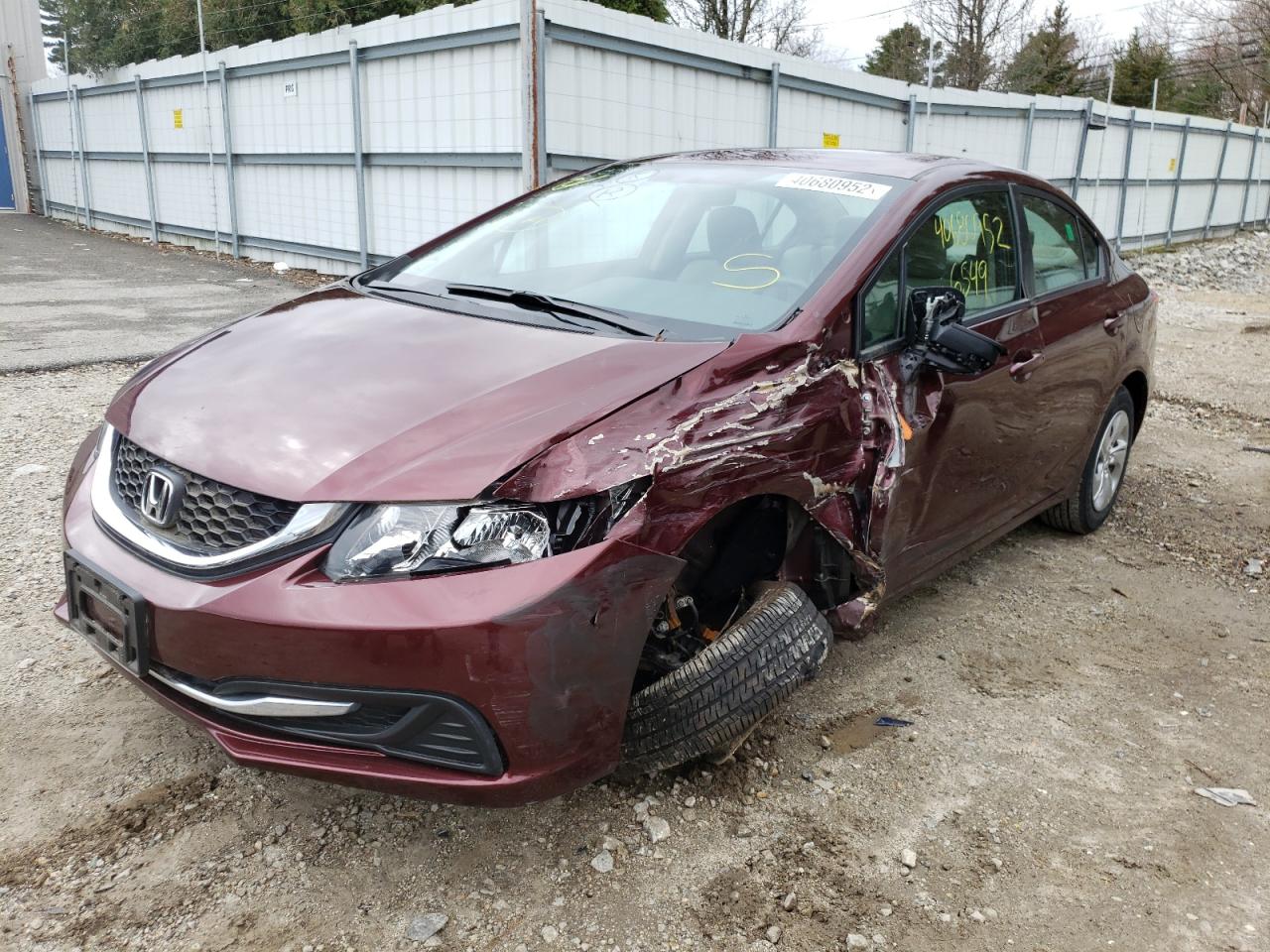 Photo 2 from auction – 2015 HONDA CIVIC LX with VIN 19XFB2F54FE249730