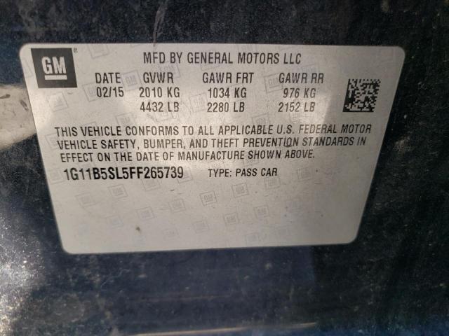 Photo 10 from auction – 2015 CHEVROLET MALIBU LS with VIN 1G11B5SL5FF265739