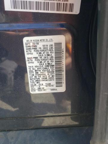 Photo 10 from auction – 2009 INFINITI FX35 with VIN JNRAS18WX9M154573