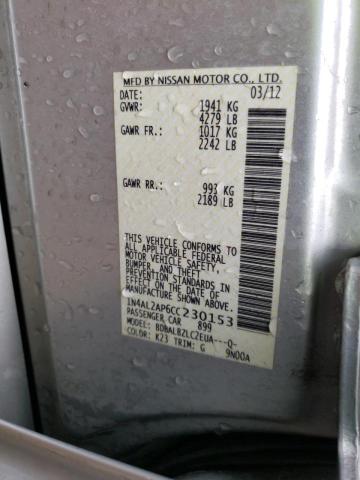 Photo 10 from auction – 2012 NISSAN ALTIMA BAS with VIN 1N4AL2AP6CC230153