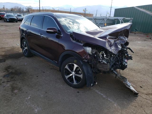 KIA SORENTO EX 2016 with VIN 5XYPHDA53GG171614 - Photo from auction