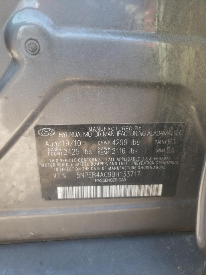 Photo 10 from auction – 2011 HYUNDAI SONATA GLS with VIN 5NPEB4AC9BH133717