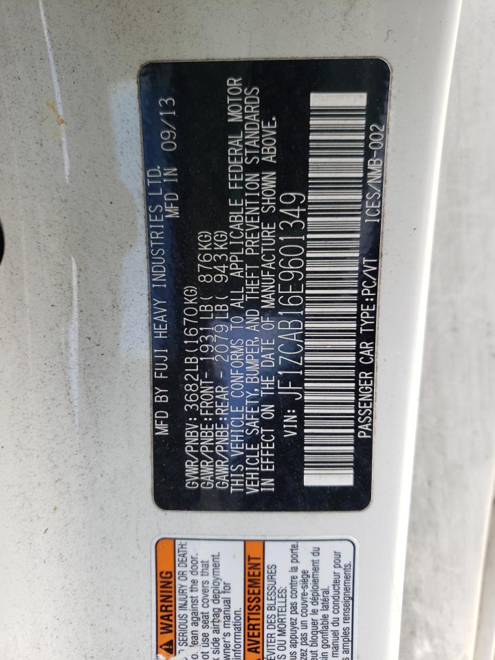 Photo 10 from auction – 2014 SUBARU BRZ 2.0 PR with VIN JF1ZCAB16E9601349