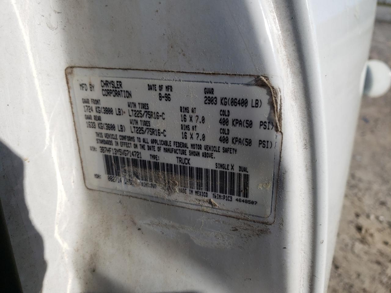 Photo 10 from auction – 1997 DODGE RAM 1500 with VIN 3B7HF13Y5VG714721