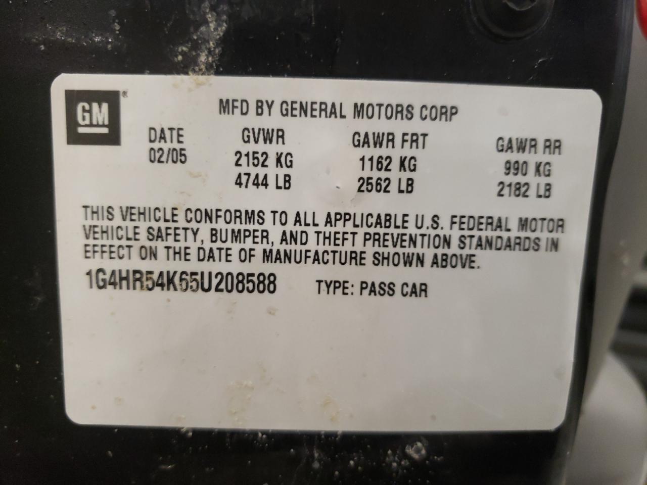 Photo 10 from auction – 2005 BUICK LESABRE LI with VIN 1G4HR54K65U208588