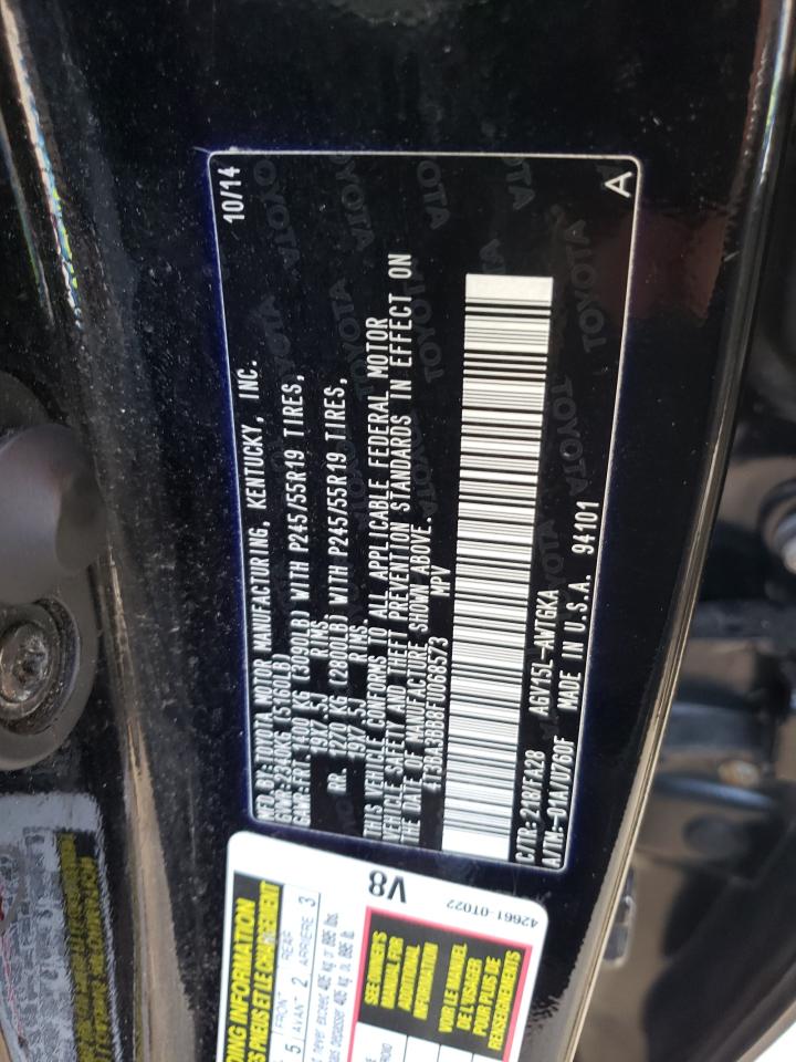 Photo 10 from auction – 2015 TOYOTA VENZA LE with VIN 4T3BA3BB8FU068573