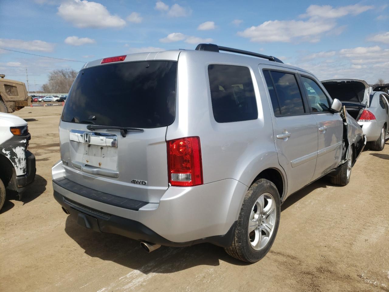 Photo 4 from auction – 2013 HONDA PILOT EXL with VIN 5FNYF4H57DB060096