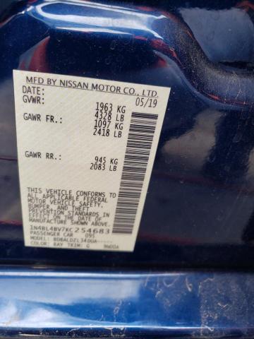 Photo 10 from auction – 2019 NISSAN ALTIMA S with VIN 1N4BL4BV7KC254683