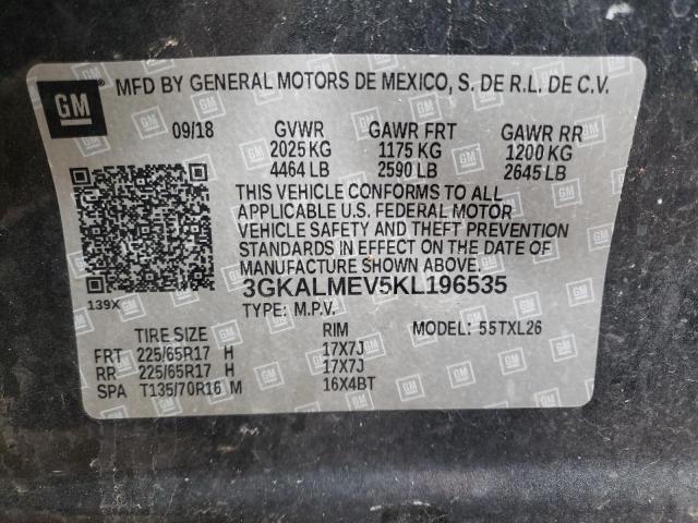 Photo 10 from auction – 2019 GMC TERRAIN SL with VIN 3GKALMEV5KL196535