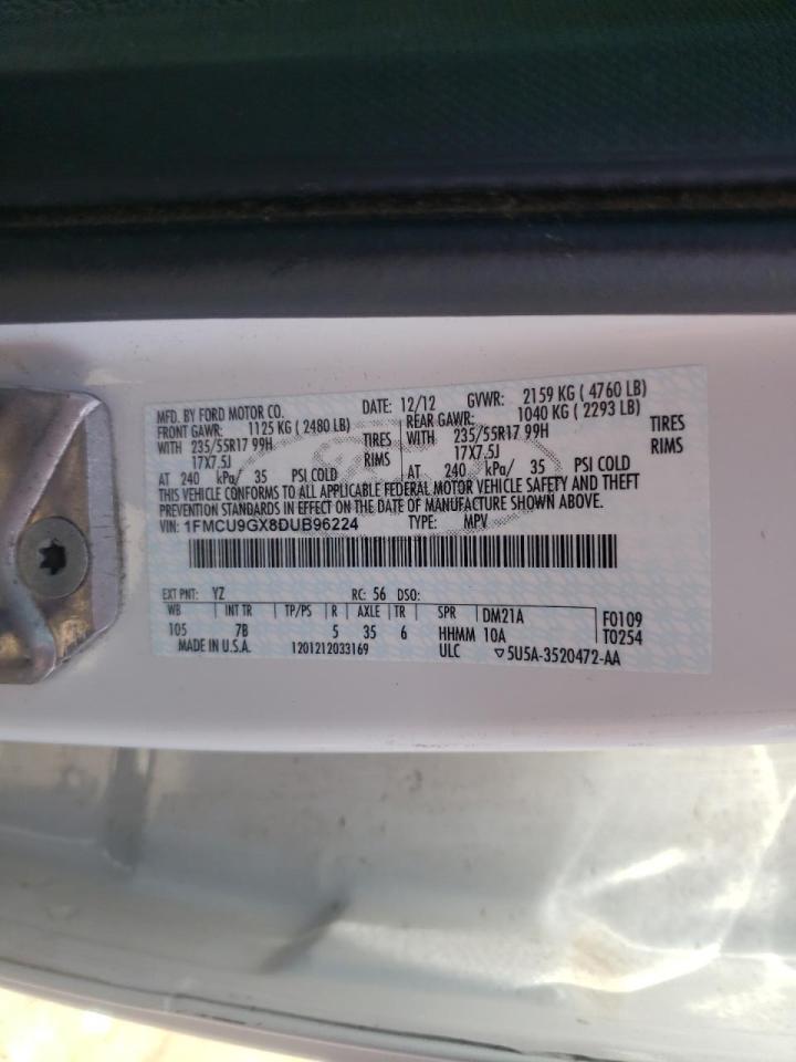 Photo 10 from auction – 2013 FORD ESCAPE SE with VIN 1FMCU9GX8DUB96224